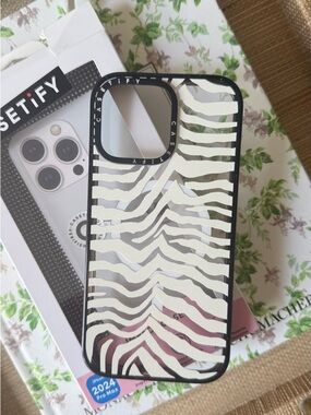 Casetify White Zebra Stripe iPhone Case (16 Pro Max)